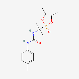 molecular formula C15H25N2O4P B11490454 Diethyl (2-{[(4-methylphenyl)carbamoyl]amino}propan-2-yl)phosphonate 