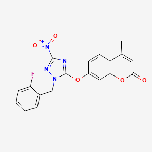 7-{[1-(2-fluorobenzyl)-3-nitro-1H-1,2,4-triazol-5-yl]oxy}-4-methyl-2H-chromen-2-one