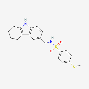 molecular formula C20H22N2O2S2 B11490489 4-(methylsulfanyl)-N-(2,3,4,9-tetrahydro-1H-carbazol-6-ylmethyl)benzenesulfonamide 