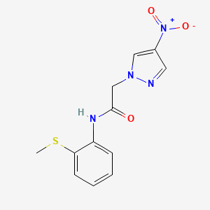 N-[2-(methylsulfanyl)phenyl]-2-(4-nitro-1H-pyrazol-1-yl)acetamide