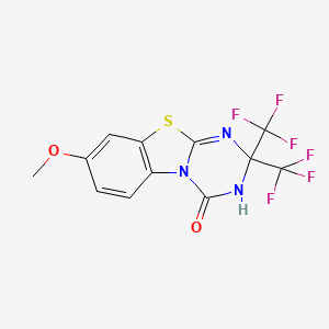 8-methoxy-2,2-bis(trifluoromethyl)-2,3-dihydro-4H-[1,3,5]triazino[2,1-b][1,3]benzothiazol-4-one