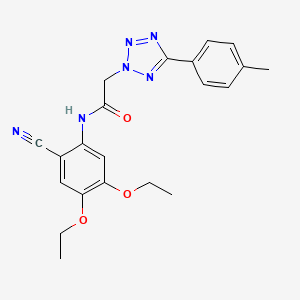 N-(2-cyano-4,5-diethoxyphenyl)-2-[5-(4-methylphenyl)-2H-tetrazol-2-yl]acetamide