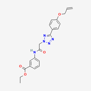 molecular formula C21H21N5O4 B11490545 ethyl 3-[({5-[4-(prop-2-en-1-yloxy)phenyl]-2H-tetrazol-2-yl}acetyl)amino]benzoate 