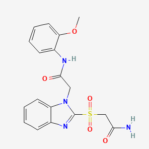 2-{2-[(2-amino-2-oxoethyl)sulfonyl]-1H-benzimidazol-1-yl}-N-(2-methoxyphenyl)acetamide