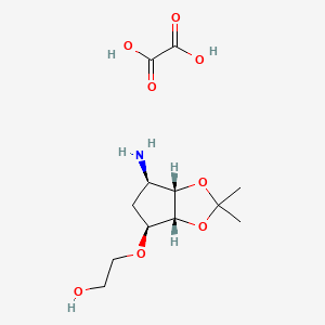 molecular formula C12H21NO8 B1149057 2-(((3aR,4S,6R,6aS)-6-氨基-2,2-二甲基四氢-3aH-环戊[d][1,3]二噁唑-4-基)氧基)乙醇草酸盐 CAS No. 1215268-15-7