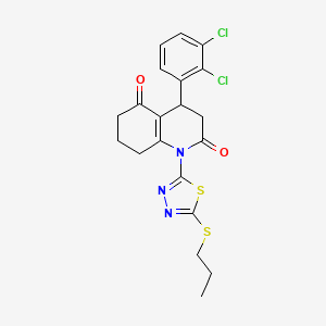 4-(2,3-dichlorophenyl)-1-[5-(propylsulfanyl)-1,3,4-thiadiazol-2-yl]-4,6,7,8-tetrahydroquinoline-2,5(1H,3H)-dione