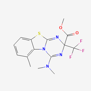 methyl 4-(dimethylamino)-6-methyl-2-(trifluoromethyl)-2H-[1,3,5]triazino[2,1-b][1,3]benzothiazole-2-carboxylate