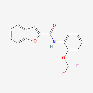 molecular formula C16H11F2NO3 B11490601 N-[2-(difluoromethoxy)phenyl]-1-benzofuran-2-carboxamide 