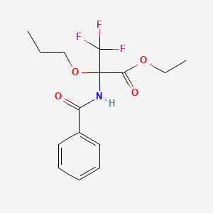 Ethyl 3,3,3-trifluoro-2-(phenylformamido)-2-propoxypropanoate