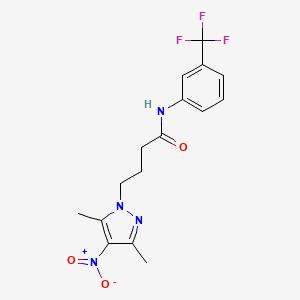 4-(3,5-dimethyl-4-nitro-1H-pyrazol-1-yl)-N-[3-(trifluoromethyl)phenyl]butanamide