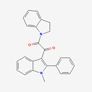 1-(2,3-dihydro-1H-indol-1-yl)-2-(1-methyl-2-phenyl-1H-indol-3-yl)ethane-1,2-dione