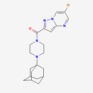 molecular formula C21H26BrN5O B11490671 [4-(1-Adamantyl)piperazino](6-bromopyrazolo[1,5-a]pyrimidin-2-yl)methanone 