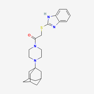 molecular formula C23H30N4OS B11490682 1-[4-(Adamantan-1-YL)piperazin-1-YL]-2-(1H-1,3-benzodiazol-2-ylsulfanyl)ethan-1-one 