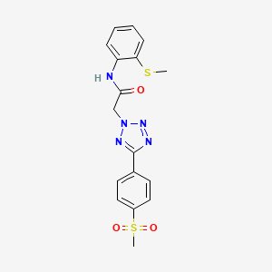 N-(2-methylsulfanylphenyl)-2-[5-(4-methylsulfonylphenyl)tetrazol-2-yl]acetamide