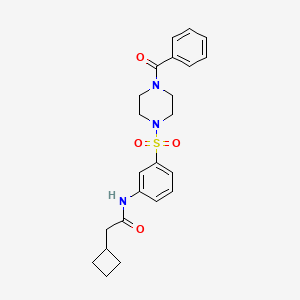 N-{3-[(4-benzoylpiperazin-1-yl)sulfonyl]phenyl}-2-cyclobutylacetamide