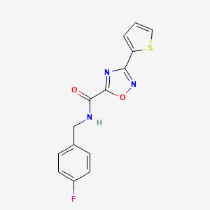 N-(4-fluorobenzyl)-3-(2-thienyl)-1,2,4-oxadiazole-5-carboxamide