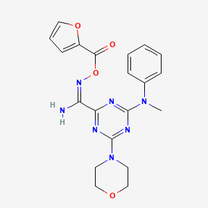 N'-[(furan-2-ylcarbonyl)oxy]-4-[methyl(phenyl)amino]-6-(morpholin-4-yl)-1,3,5-triazine-2-carboximidamide