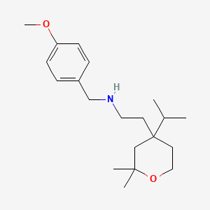 molecular formula C20H33NO2 B11490720 [2-(4-Isopropyl-2,2-dimethyl-tetrahydro-pyran-4-yl)-ethyl]-(4-methoxy-benzyl)-amine 