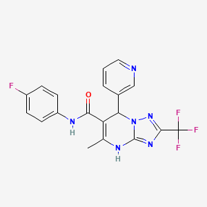 N-(4-fluorophenyl)-5-methyl-7-(pyridin-3-yl)-2-(trifluoromethyl)-4,7-dihydro[1,2,4]triazolo[1,5-a]pyrimidine-6-carboxamide