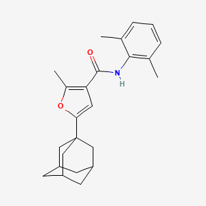 molecular formula C24H29NO2 B11490835 Furan-3-carboxylic acid, 5-(adamantan-1-yl)-2-methyl-, (2,6-dimethylphenyl)amide 