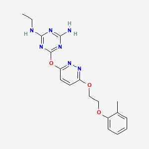 N-ethyl-6-({6-[2-(2-methylphenoxy)ethoxy]pyridazin-3-yl}oxy)-1,3,5-triazine-2,4-diamine