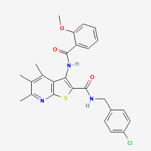 N-(4-chlorobenzyl)-3-{[(2-methoxyphenyl)carbonyl]amino}-4,5,6-trimethylthieno[2,3-b]pyridine-2-carboxamide