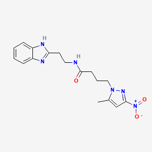 N-[2-(1H-benzimidazol-2-yl)ethyl]-4-(5-methyl-3-nitro-1H-pyrazol-1-yl)butanamide