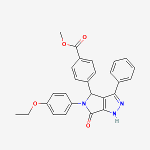 Methyl 4-[5-(4-ethoxyphenyl)-6-oxo-3-phenyl-1,4,5,6-tetrahydropyrrolo[3,4-c]pyrazol-4-yl]benzoate