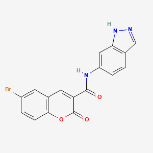 molecular formula C17H10BrN3O3 B11490950 6-bromo-N-(1H-indazol-6-yl)-2-oxo-2H-chromene-3-carboxamide 