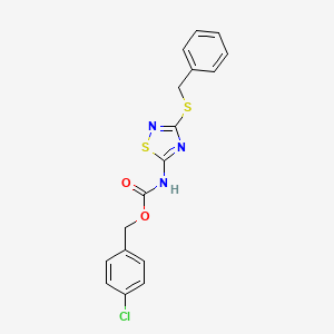 molecular formula C17H14ClN3O2S2 B11490959 4-Chlorobenzyl [3-(benzylsulfanyl)-1,2,4-thiadiazol-5-yl]carbamate 