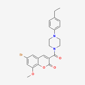 molecular formula C23H23BrN2O4 B11490981 6-bromo-3-{[4-(4-ethylphenyl)piperazin-1-yl]carbonyl}-8-methoxy-2H-chromen-2-one 