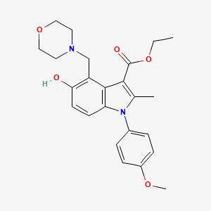 ethyl 5-hydroxy-1-(4-methoxyphenyl)-2-methyl-4-(morpholin-4-ylmethyl)-1H-indole-3-carboxylate