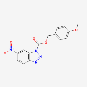 molecular formula C15H12N4O5 B11491006 4-methoxybenzyl 6-nitro-1H-benzotriazole-1-carboxylate 