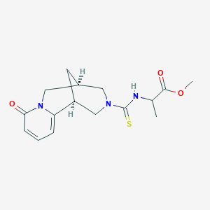 molecular formula C16H21N3O3S B11491094 methyl N-{[(1S,5R)-8-oxo-1,5,6,8-tetrahydro-2H-1,5-methanopyrido[1,2-a][1,5]diazocin-3(4H)-yl]carbonothioyl}alaninate 