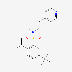 5-tert-butyl-2-(propan-2-yl)-N-[2-(pyridin-4-yl)ethyl]benzenesulfonamide