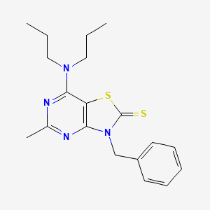 3-benzyl-7-(dipropylamino)-5-methyl[1,3]thiazolo[4,5-d]pyrimidine-2(3H)-thione