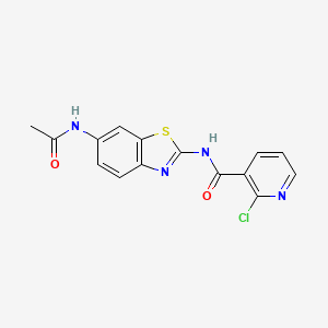 N-[6-(acetylamino)-1,3-benzothiazol-2-yl]-2-chloropyridine-3-carboxamide