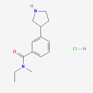 molecular formula C14H21ClN2O B1149117 N-ethyl-N-methyl-3-(pyrrolidin-3-yl)benzamide hydrochloride CAS No. 1223748-27-3