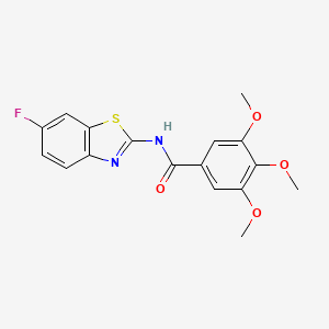 N-(6-fluoro-1,3-benzothiazol-2-yl)-3,4,5-trimethoxybenzamide