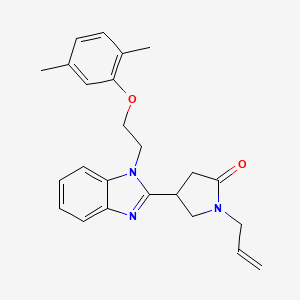 4-{1-[2-(2,5-dimethylphenoxy)ethyl]-1H-benzimidazol-2-yl}-1-(prop-2-en-1-yl)pyrrolidin-2-one