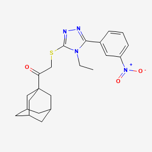 1-(1-adamantyl)-2-{[4-ethyl-5-(3-nitrophenyl)-4H-1,2,4-triazol-3-yl]thio}ethanone