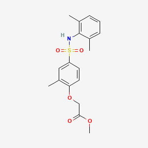 molecular formula C18H21NO5S B11491206 [4-(2,6-Dimethylphenylsulfamoyl)-2-methylphenoxy]acetic acid, methyl ester 