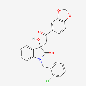 3-[2-(1,3-benzodioxol-5-yl)-2-oxoethyl]-1-(2-chlorobenzyl)-3-hydroxy-1,3-dihydro-2H-indol-2-one