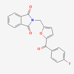 molecular formula C20H12FNO4 B11491273 Isoindole-1,3-dione, 2-[5-(4-fluorobenzoyl)furan-2-ylmethyl]- 