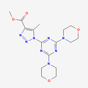 methyl 1-(4,6-dimorpholin-4-yl-1,3,5-triazin-2-yl)-5-methyl-1H-1,2,3-triazole-4-carboxylate