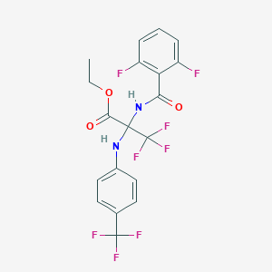 Ethyl 2-[(2,6-difluorophenyl)formamido]-3,3,3-trifluoro-2-{[4-(trifluoromethyl)phenyl]amino}propanoate