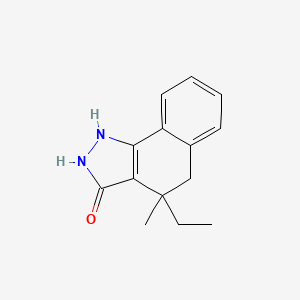 molecular formula C14H16N2O B11491338 4-ethyl-4-methyl-4,5-dihydro-1H-benzo[g]indazol-3-ol 