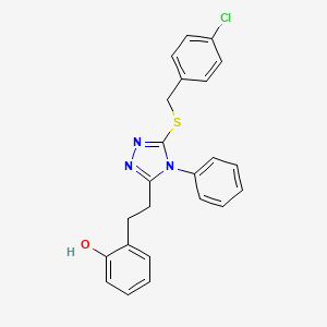 2-(2-{5-[(4-chlorobenzyl)sulfanyl]-4-phenyl-4H-1,2,4-triazol-3-yl}ethyl)phenol