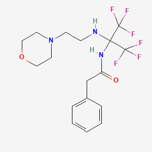 N-(1,1,1,3,3,3-hexafluoro-2-{[2-(morpholin-4-yl)ethyl]amino}propan-2-yl)-2-phenylacetamide