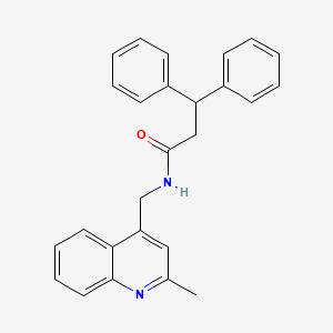 N-[(2-methylquinolin-4-yl)methyl]-3,3-diphenylpropanamide